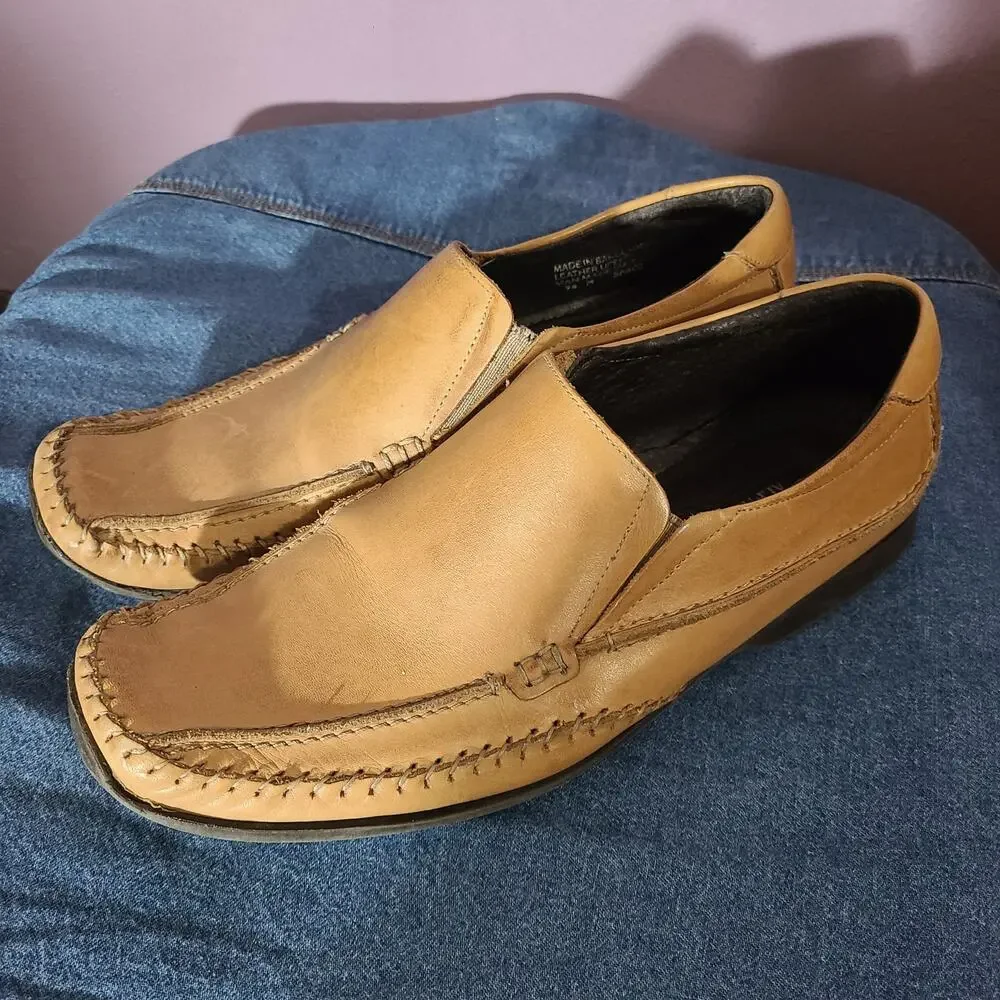 Alfani Sargenti Tan Mens Dress Shoes Loafers‎ Mens 9.5 M Tan